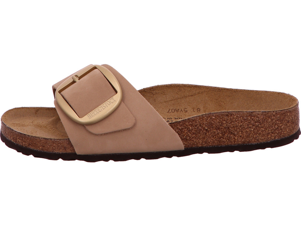 Birkenstock Damen Pantolette Madrid Big Buckle in beige