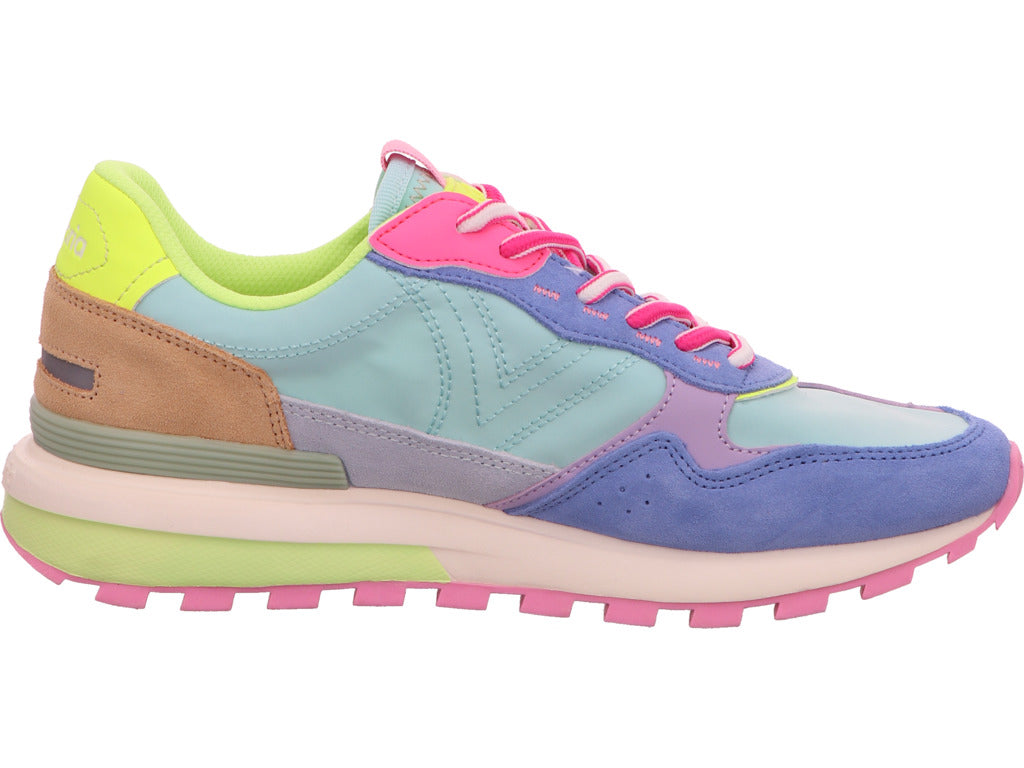 Victoria Damen Sneaker  in blau-bunt-kombiniert