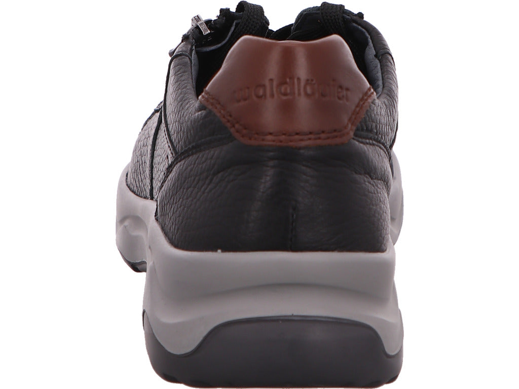 Waldläufer Herren Halbschuh  in schwarz-bunt-kombiniert