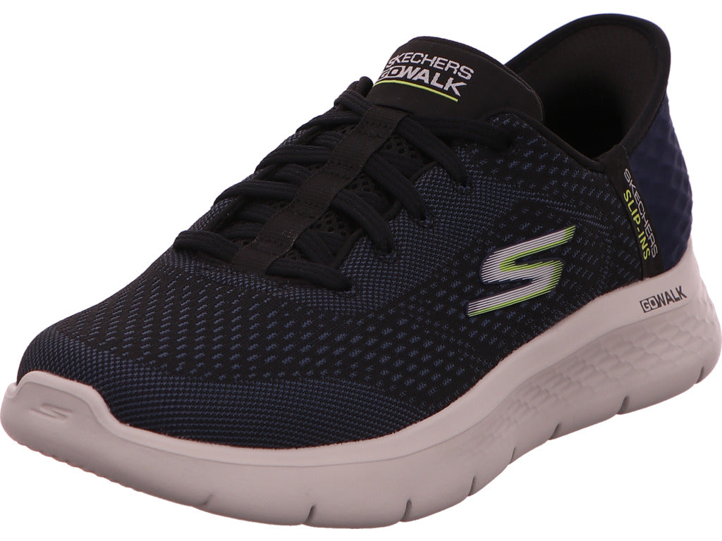 Skechers Herren Slipper Flex-New World in blau-bunt-kombiniert