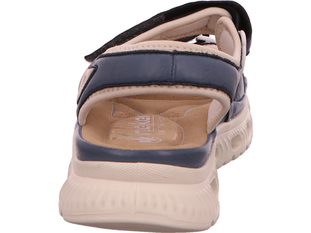Rieker Damen Sandalette  in blau-bunt-kombiniert