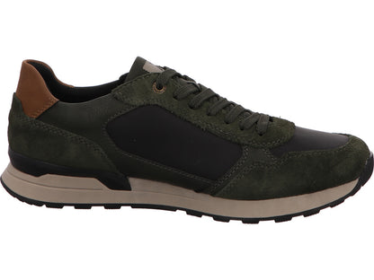 Rieker herensneakers in een groen-multicolor combinatie
