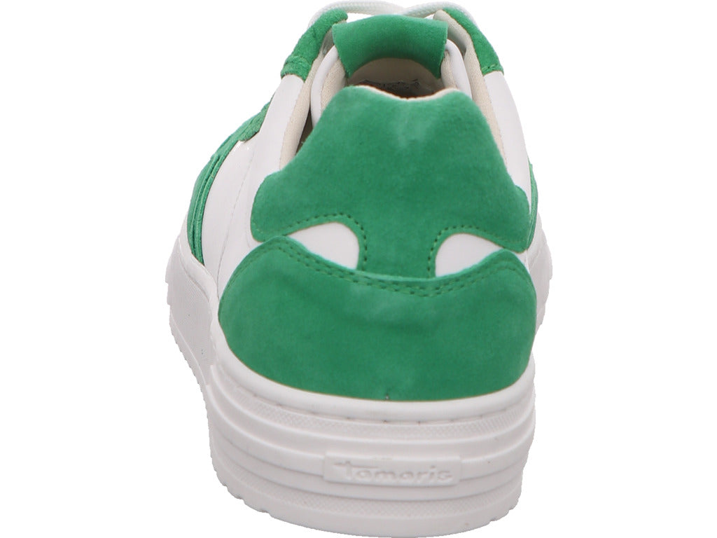 Tamaris damessneakers in een groen-multicolor combinatie