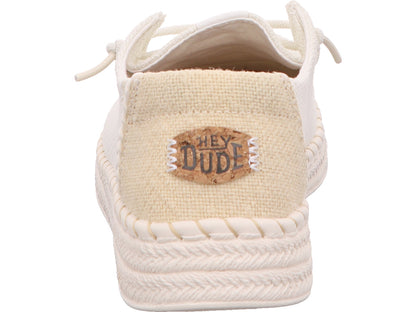 Hey Dude damesslippers Wendy espadrille in wit