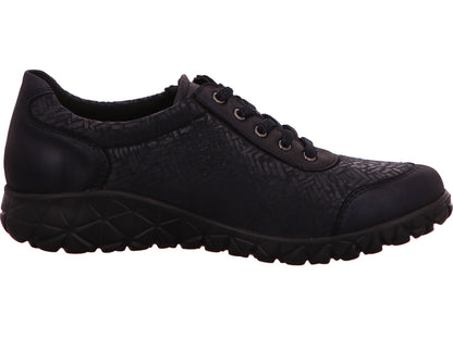 Waldläufer Damen Schnürschuh H-Havy Soft in blau-kombiniert