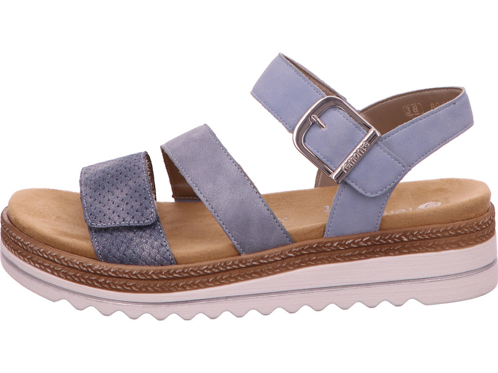 Remonte Damen Sandalette  in blau-kombiniert