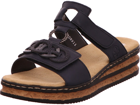 Rieker Damen Pantolette  in dunkelblau