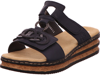 Rieker Damen Pantolette  in dunkelblau