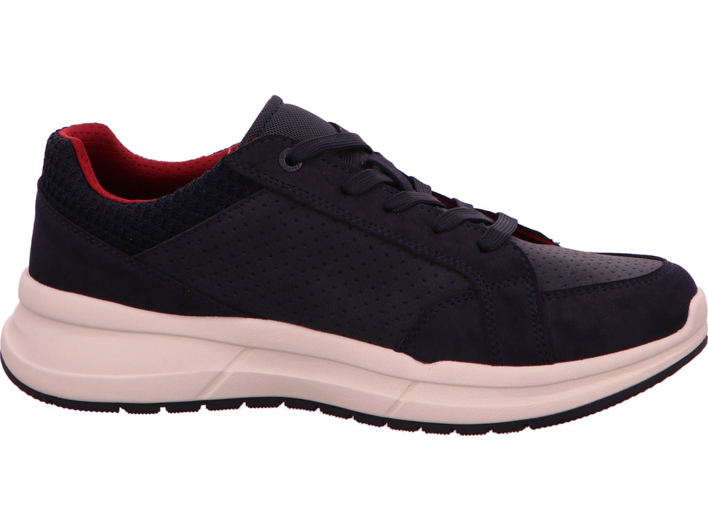 Bugatti Lima herensneakers in een blauw-multicolor combinatie