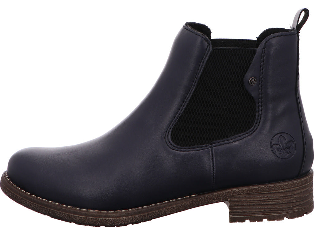 Rieker Damen Stiefel  in blau-bunt-kombiniert