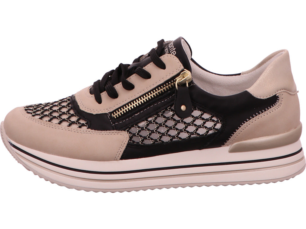 Remonte Damen Sneaker  in beige-bunt-kombiniert