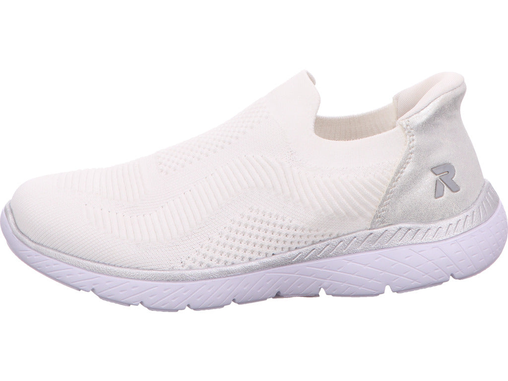 Rieker Damen Slipper  in weiß-kombiniert