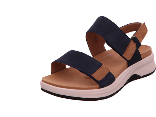 Josef Seibel Damen Sandalette Estelle 04 in blau-bunt-kombiniert