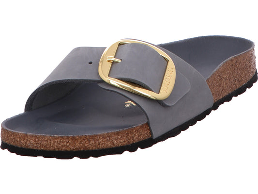 Birkenstock Damen Pantolette Madrid Big Buckle in grau