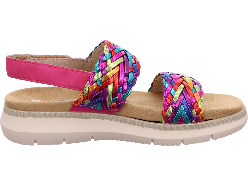 Remonte Damen Sandalette  in grau-bunt-kombiniert