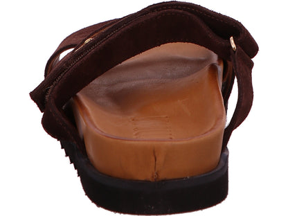 Meyla Damen Pantolette Larma in dunkelbraun