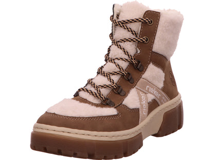 Rieker Damen Stiefel  in braun-bunt-kombiniert