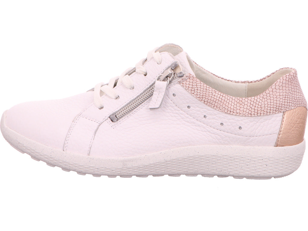 Waldläufer Damen Schnürschuh K-Ira in weiß-bunt-kombiniert