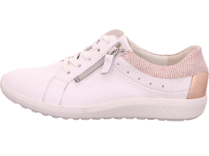 Waldläufer Damen Schnürschuh K-Ira in weiß-bunt-kombiniert