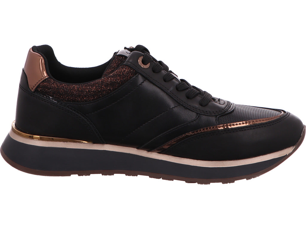 Tamaris Damen Sneaker  in schwarz-bunt-kombiniert
