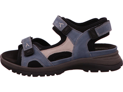 Waldläufer Damen Sandalette H-Sora in blau-bunt-kombiniert