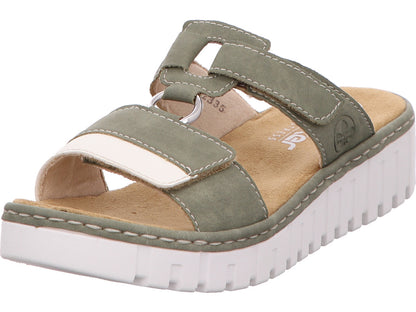 Rieker Damen Sandalette  in grün-bunt-kombiniert