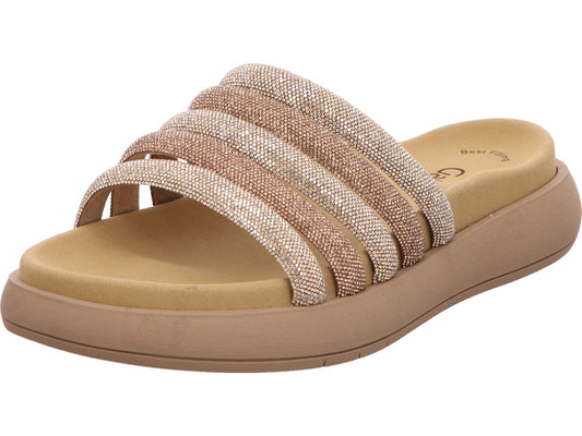 Gabor Damen Pantolette  in gold-bunt-kombiniert