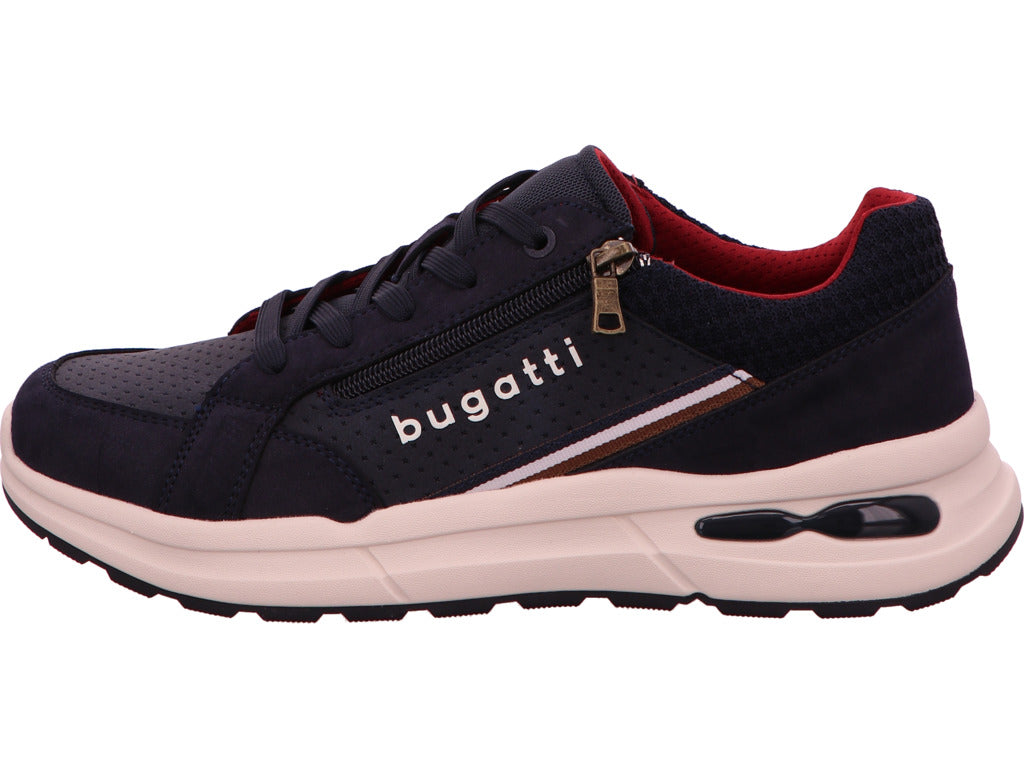 Bugatti Lima herensneakers in een blauw-multicolor combinatie