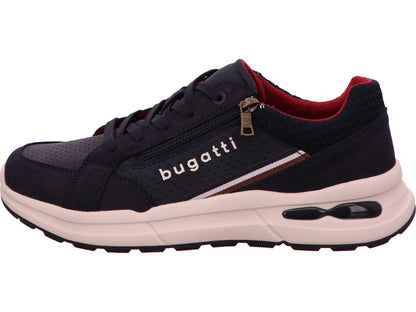 Bugatti Lima herensneakers in een blauw-multicolor combinatie
