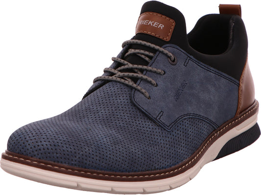 Rieker herenschoen in een blauw-multicolor combinatie