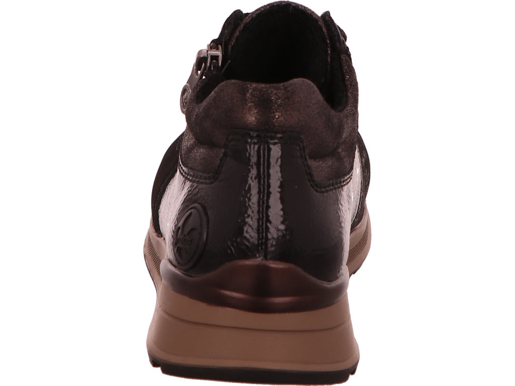 Rieker damesschoen met vetersluiting in zwart