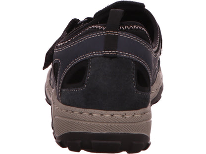 Rieker Herren Slipper  in blau-bunt-kombiniert