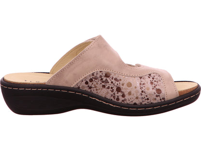 Longo Damen Pantolette  in taupe