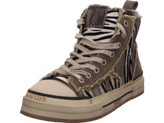 Rebecca White dameslaarzen in een combinatie van bruin en meerdere kleuren.