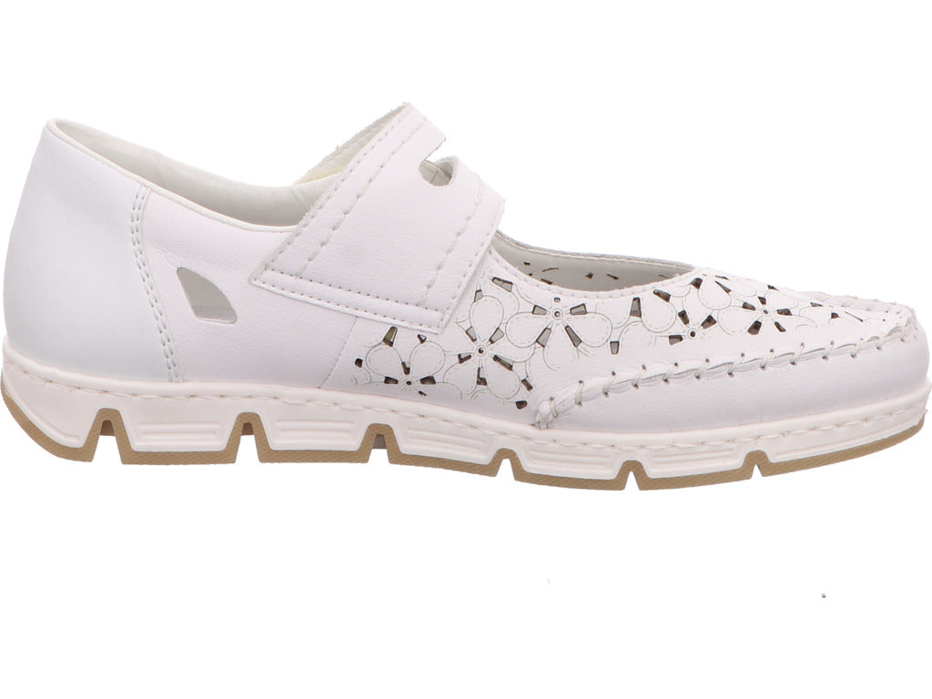 Rieker damesslippers in het wit
