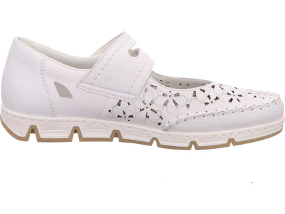 Rieker damesslippers in het wit