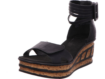 Rieker Damen Sandalette  in schwarz