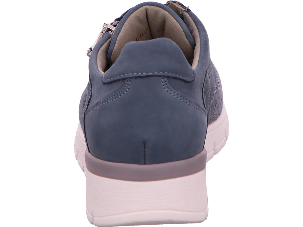 Waldläufer damesschoen met veters K-Ramona in blauw-gecombineerd