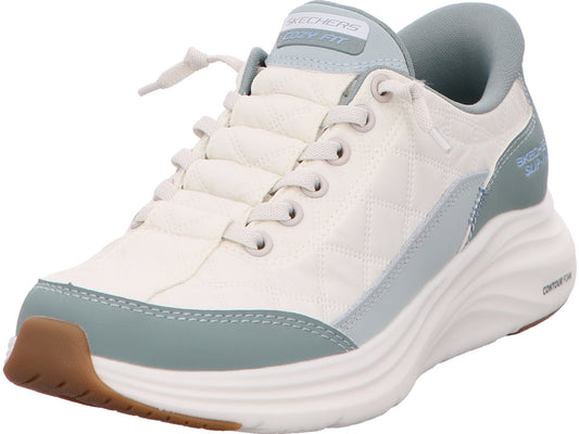 Skechers Damen Sneaker Slip In - Ins:contour Foam Cozy in weiß-bunt-kombiniert