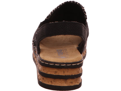 Rieker Damen Sandalette  in schwarz-bunt-kombiniert
