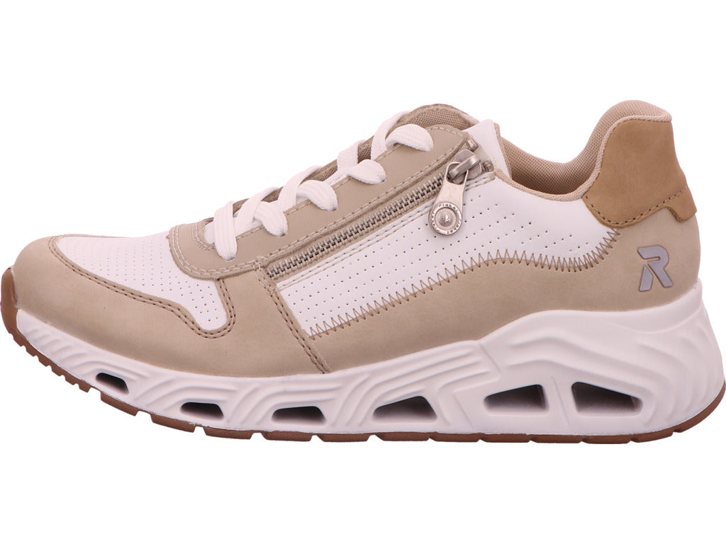 Rieker Damen Sneaker  in beige-bunt-kombiniert