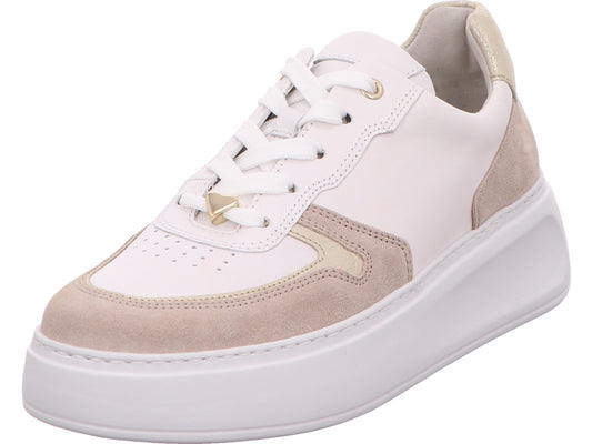 Gabor Comfort damessneakers in een combinatie van wit en meerdere kleuren.