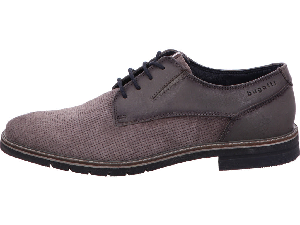 Bugatti Herren Schnürschuh Maik Exko in hellgrau