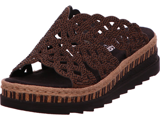 Rieker Damen Pantolette  in dunkelbraun