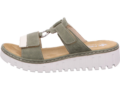 Rieker Damen Sandalette  in grün-bunt-kombiniert