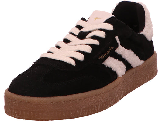 Tamaris Damen Sneaker  in schwarz-weiß-kombiniert