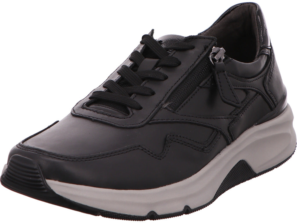 Gabor Comfort damesschoen met vetersluiting in zwart