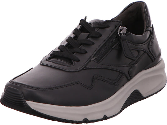 Gabor Comfort damesschoen met vetersluiting in zwart