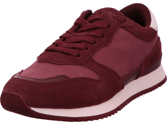 Lloyd damessneakers in bordeauxrood