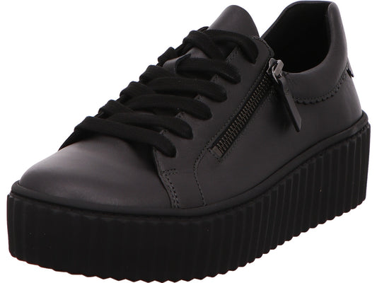 Gabor damesschoen met vetersluiting in zilver